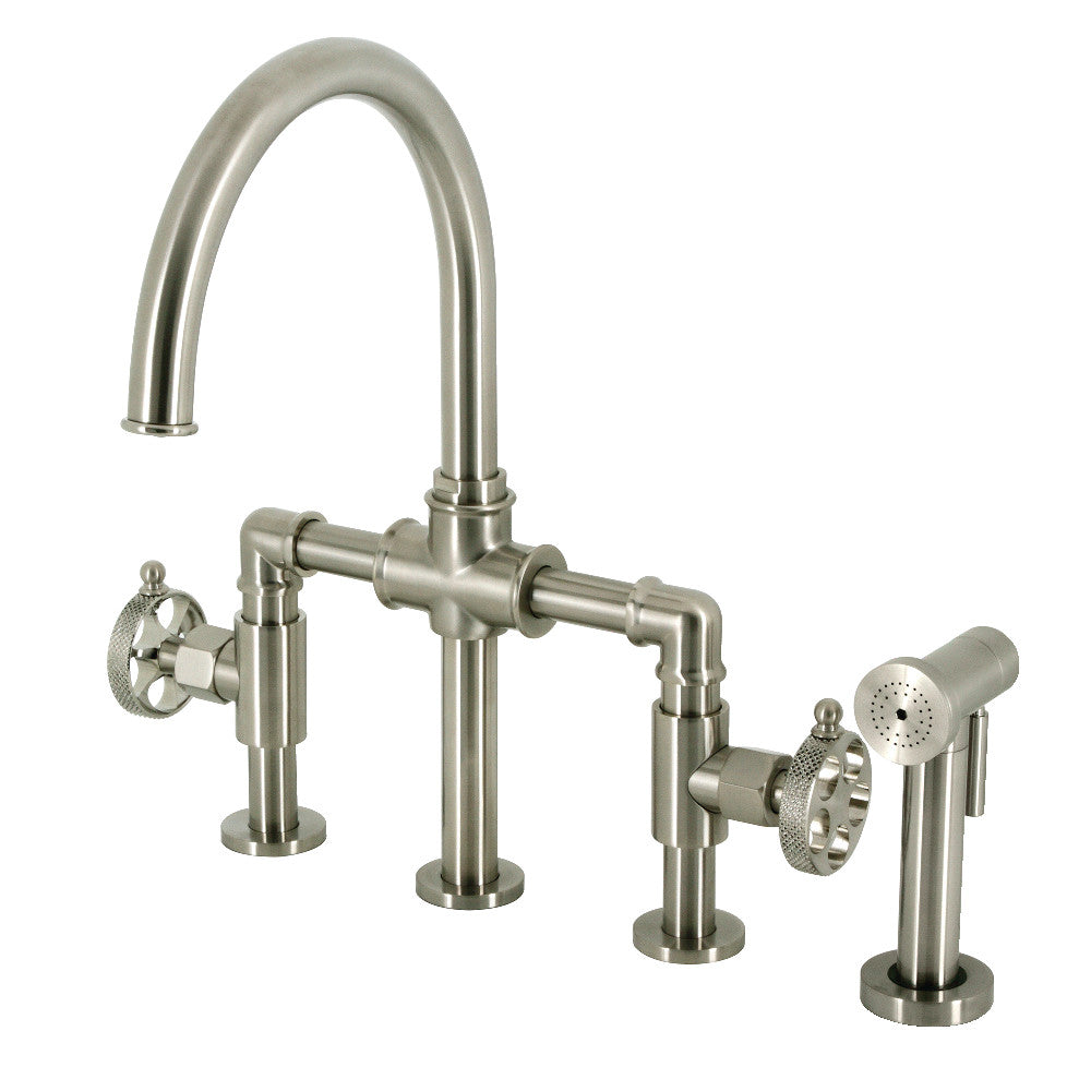 Webb Bridge Kitchen Faucet in Brushed Nickel