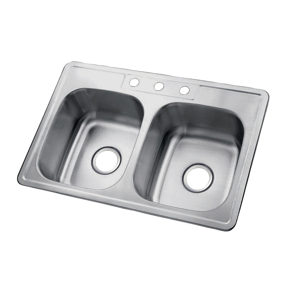Studio 33 Inch Drop-In Kitchen Sink in Brushed Stainless