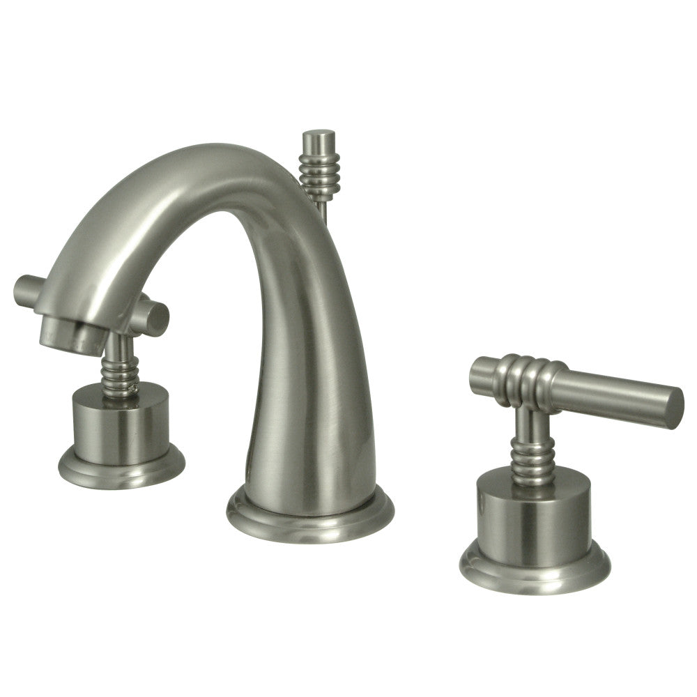 Milano Widespread Bathroom Faucet in Brushed Nickel