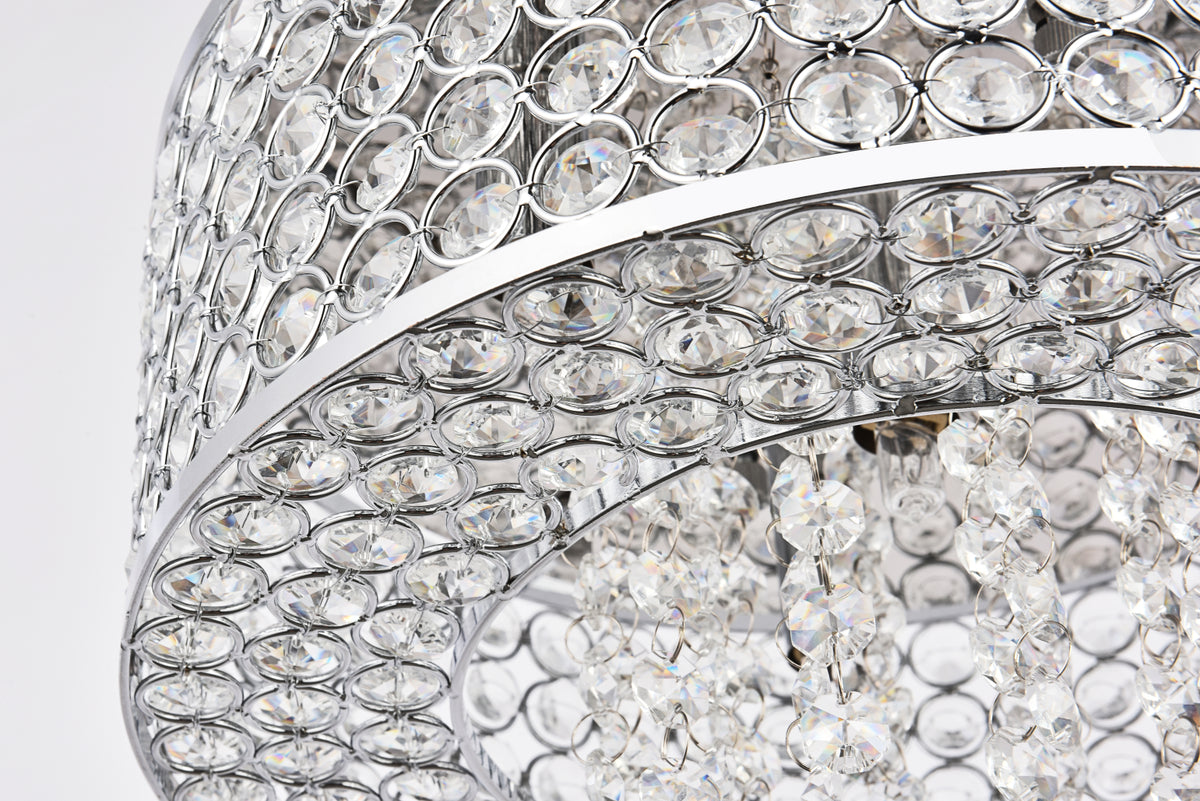 Amelie 4 light Chrome Pendant Clear Royal Cut Crystal