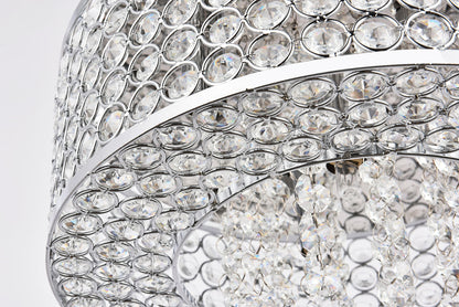 Amelie 4 light Chrome Pendant Clear Royal Cut Crystal