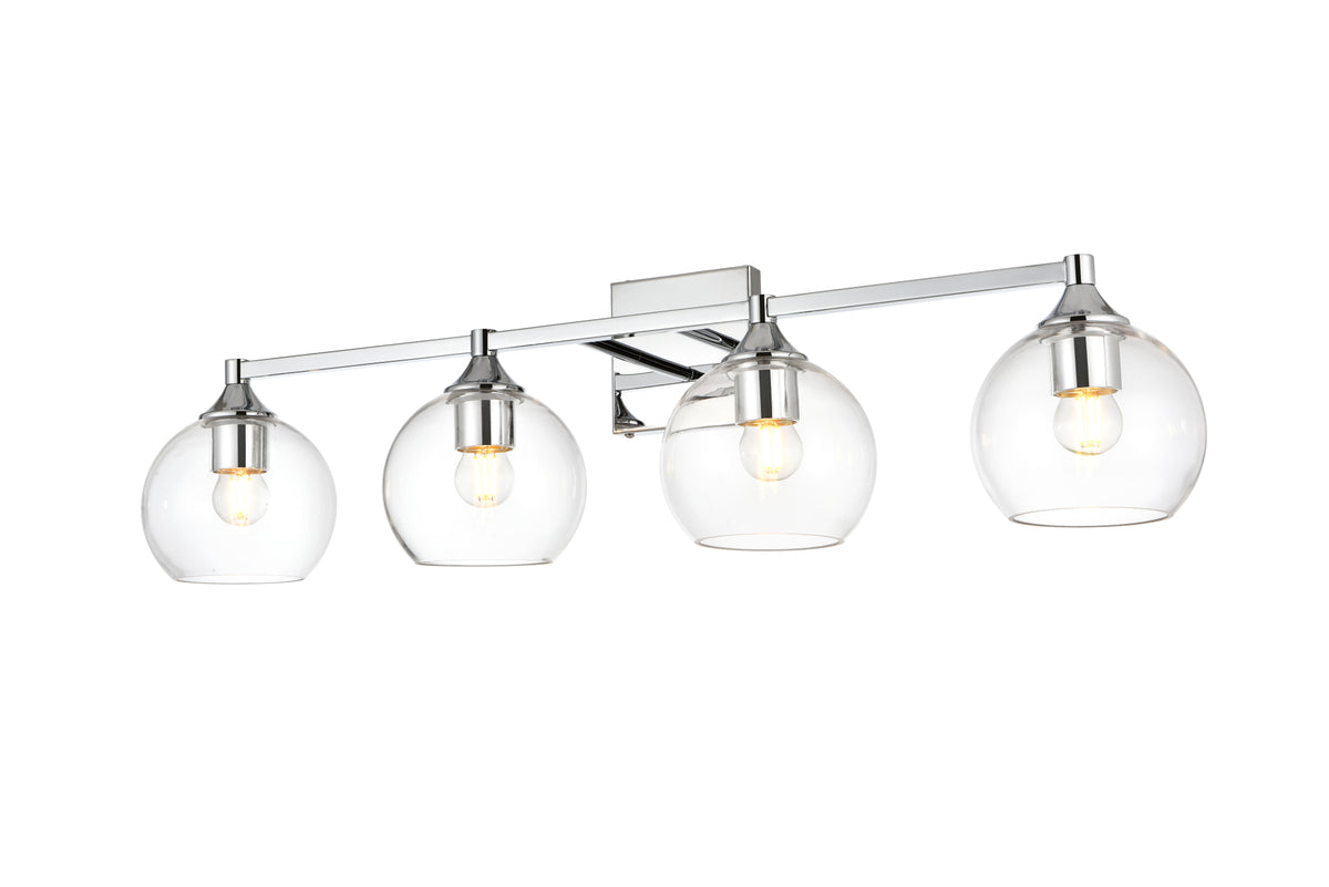 Foster 4 light Chrome and Clear Bath Sconce