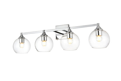 Foster 4 light Chrome and Clear Bath Sconce