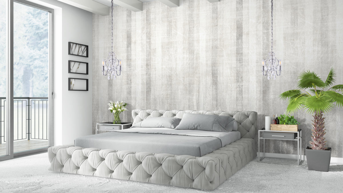 Karter Collection Pendant D9.5 H12.2 Lt:3 Chrome Finish