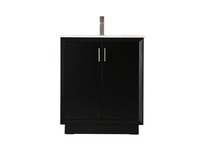 30 Inch SIngle Bathroom Vanity In Black