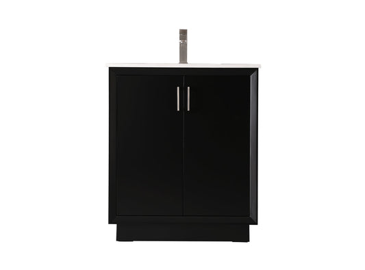 30 Inch SIngle Bathroom Vanity In Black