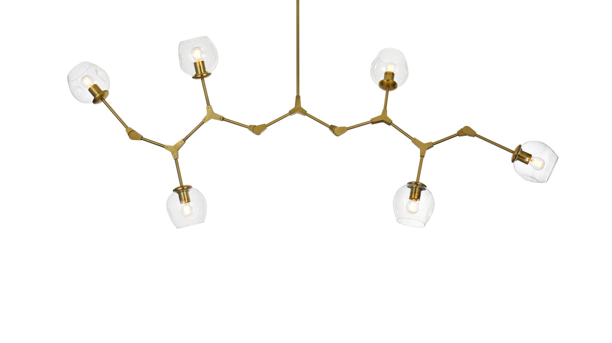 Cavoli 70 inch Chandelier in Brass