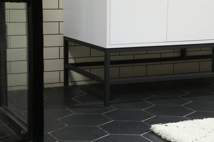 60 inch double bathroom vanity in white