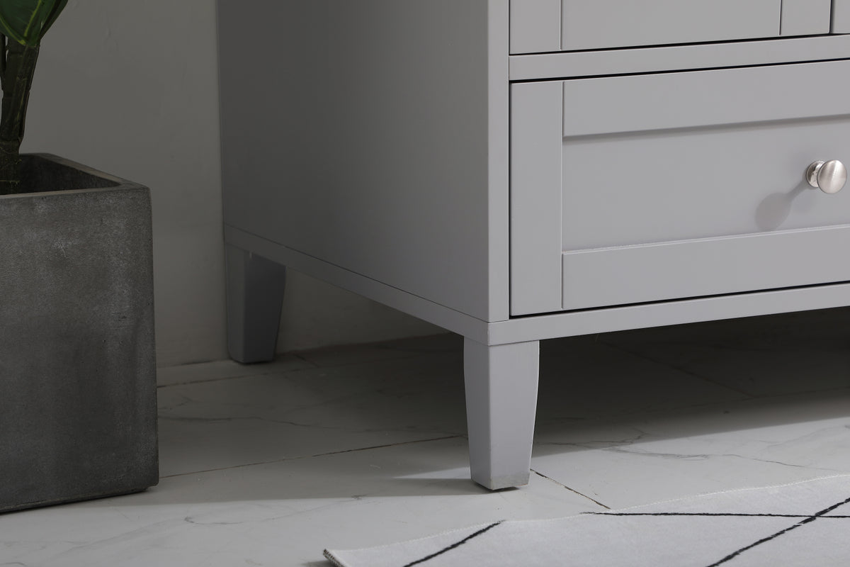 48 inch Single Bathroom Vanity in Grey with Backsplash