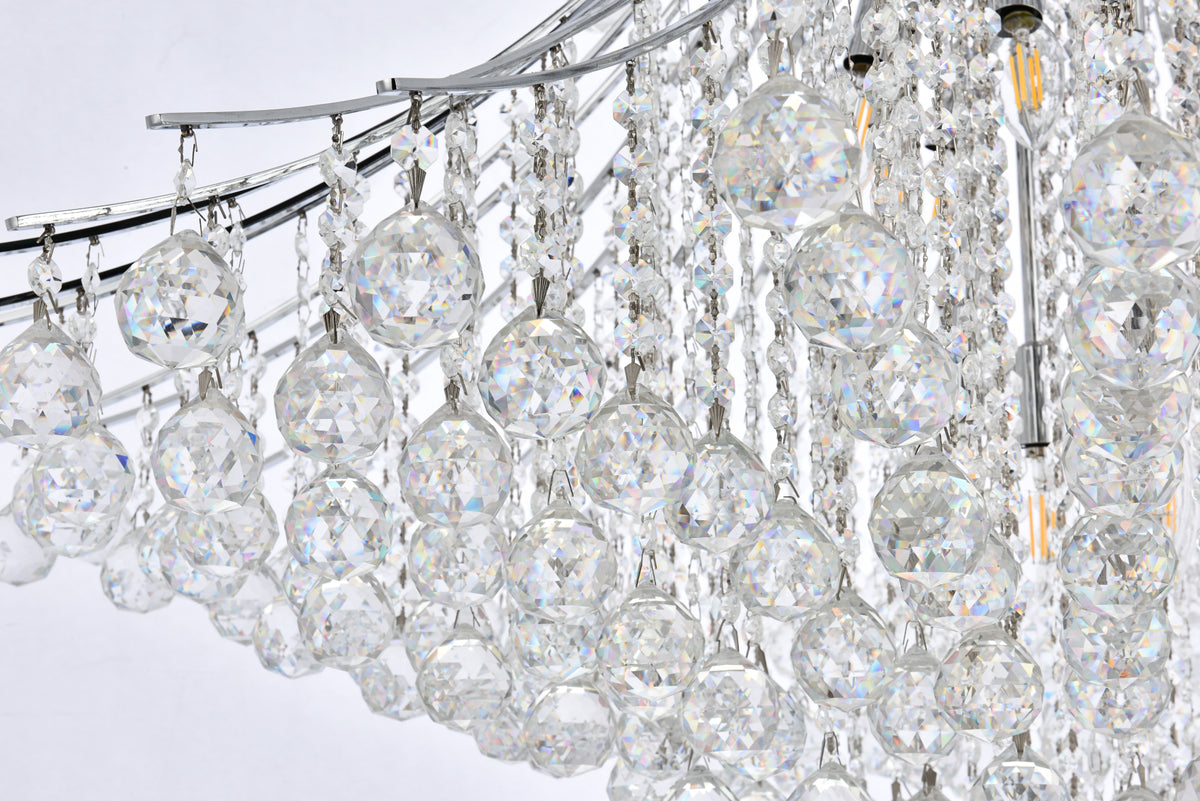 Toureg 20 light Chrome Chandelier Clear Royal Cut Crystal