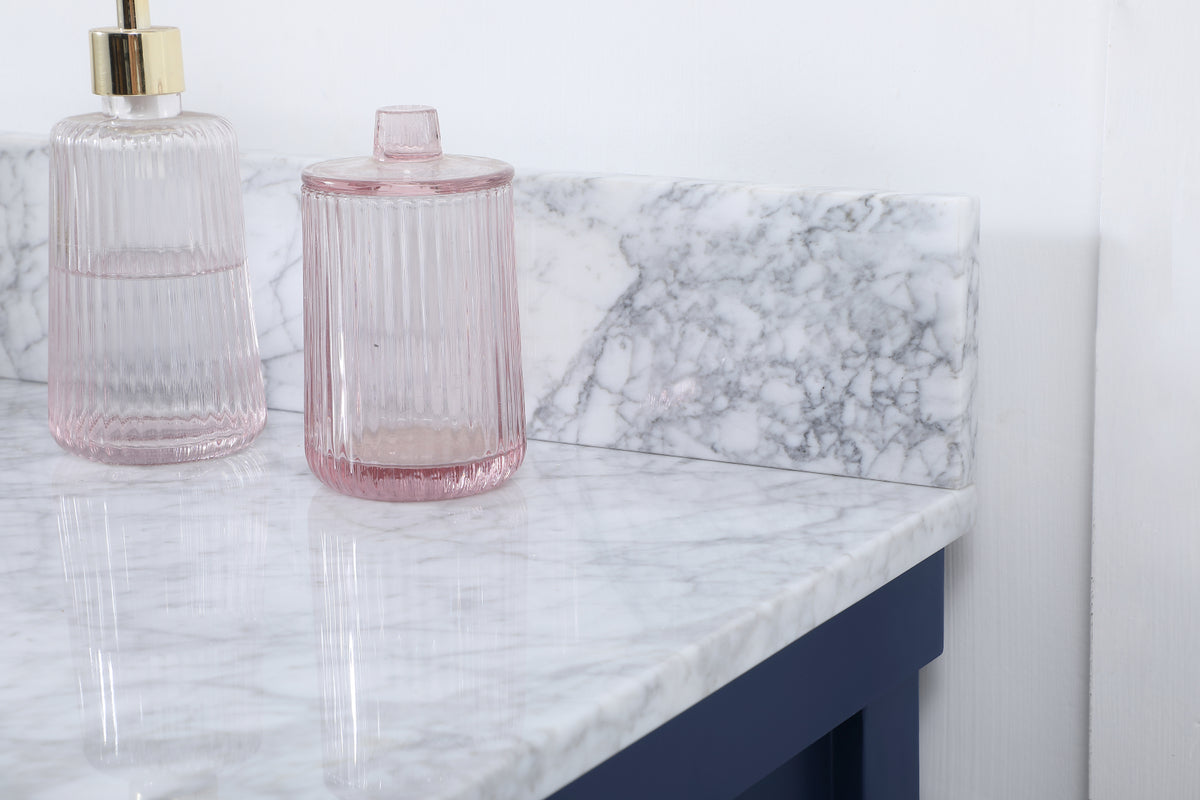 48 inch Single bathroom vanity in blue with backsplash