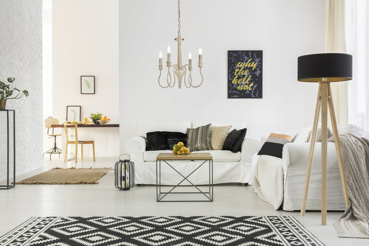 Flynx 4 lights pendant in weathered dove