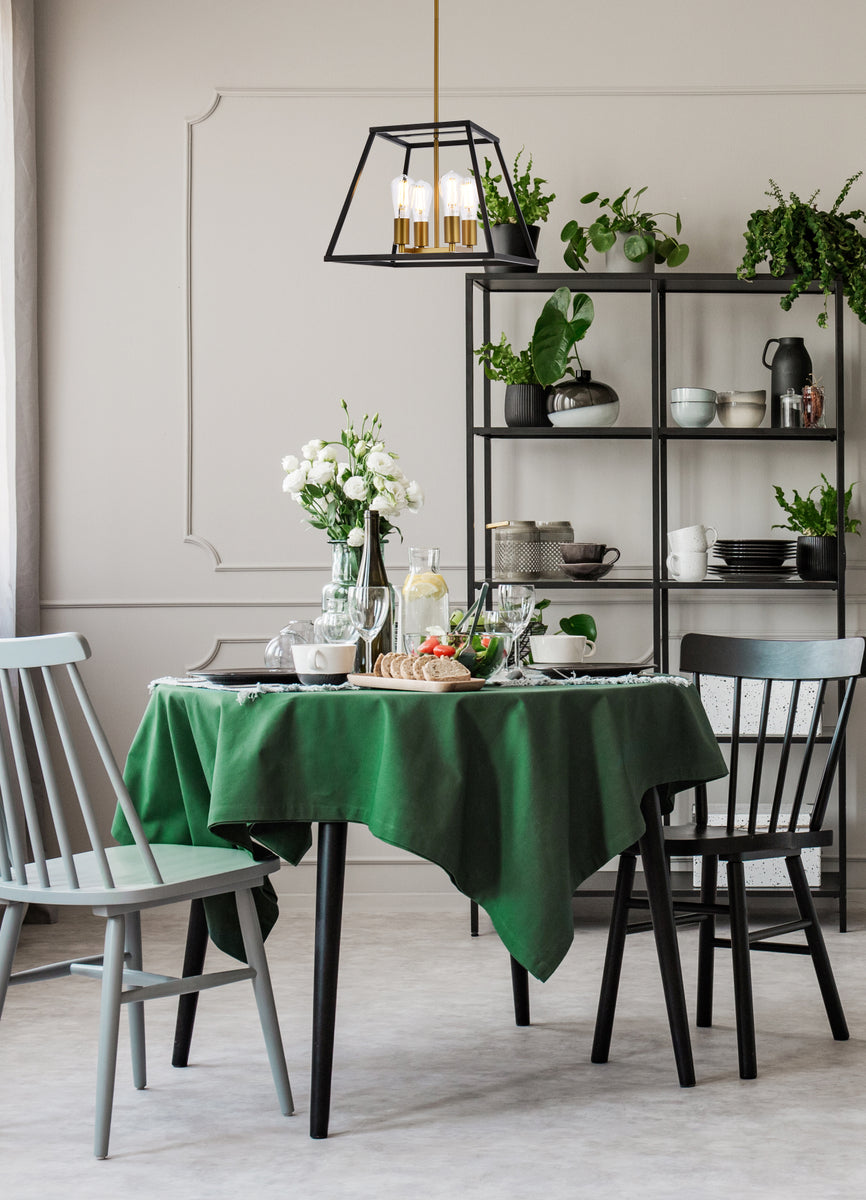 Declan 16 inch pendant in black and brass