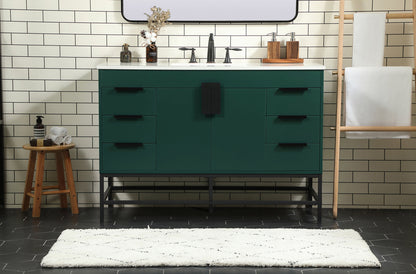48 inch Single bathroom vanity in green