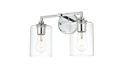 Mayson 2 light Chrome and Clear Bath Sconce