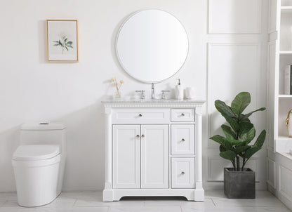 36 inch Single bathroom vanity in  White