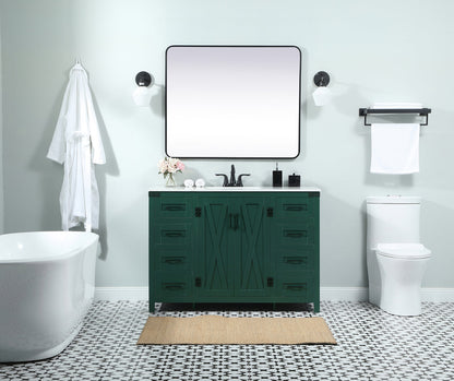 48 inch Single bathroom vanity in green