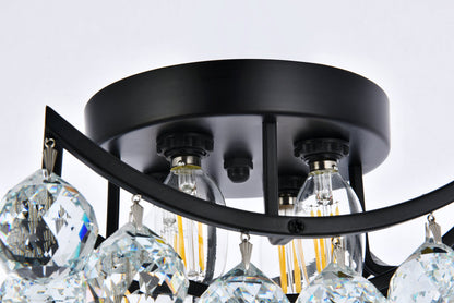 Corona 10 inch black flush mount