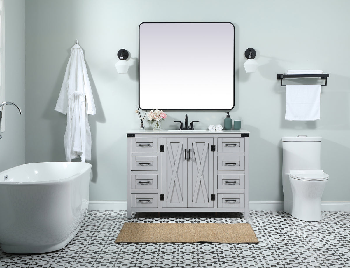 48 inch Single bathroom vanity in grey