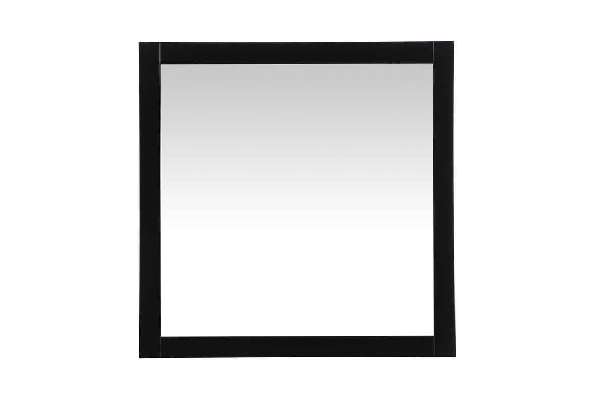 Aqua vanity mirror 36x36 inch in black