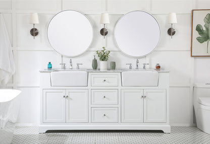 72 inch double bathroom vanity in white