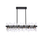 Serena 42 inch crystal rectangle chandelier in black