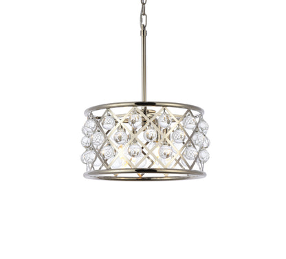 Madison 4 light polished Nickel Pendant Clear Royal Cut Crystal