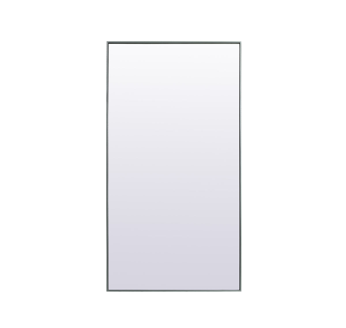 Metal Frame Rectangle Full Length Mirror 36x72 Inch in Silver