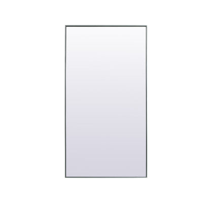 Metal Frame Rectangle Full Length Mirror 36x72 Inch in Silver