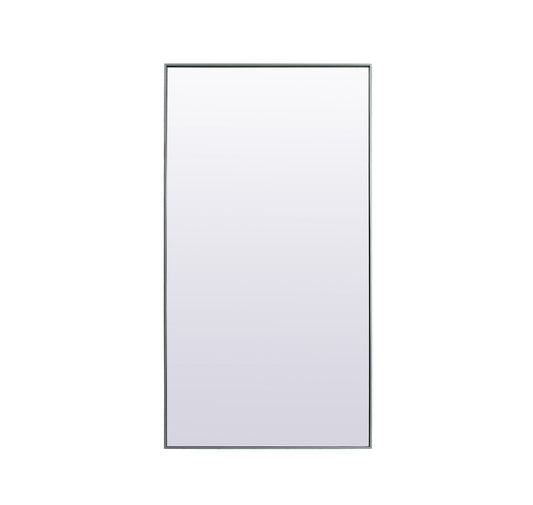 Metal Frame Rectangle Full Length Mirror 36x72 Inch in Silver