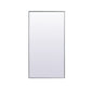 Metal Frame Rectangle Full Length Mirror 36x72 Inch in Silver
