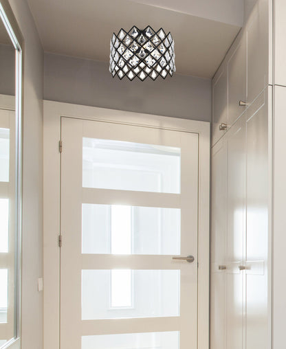 Lyla 13 inch flush mount in black