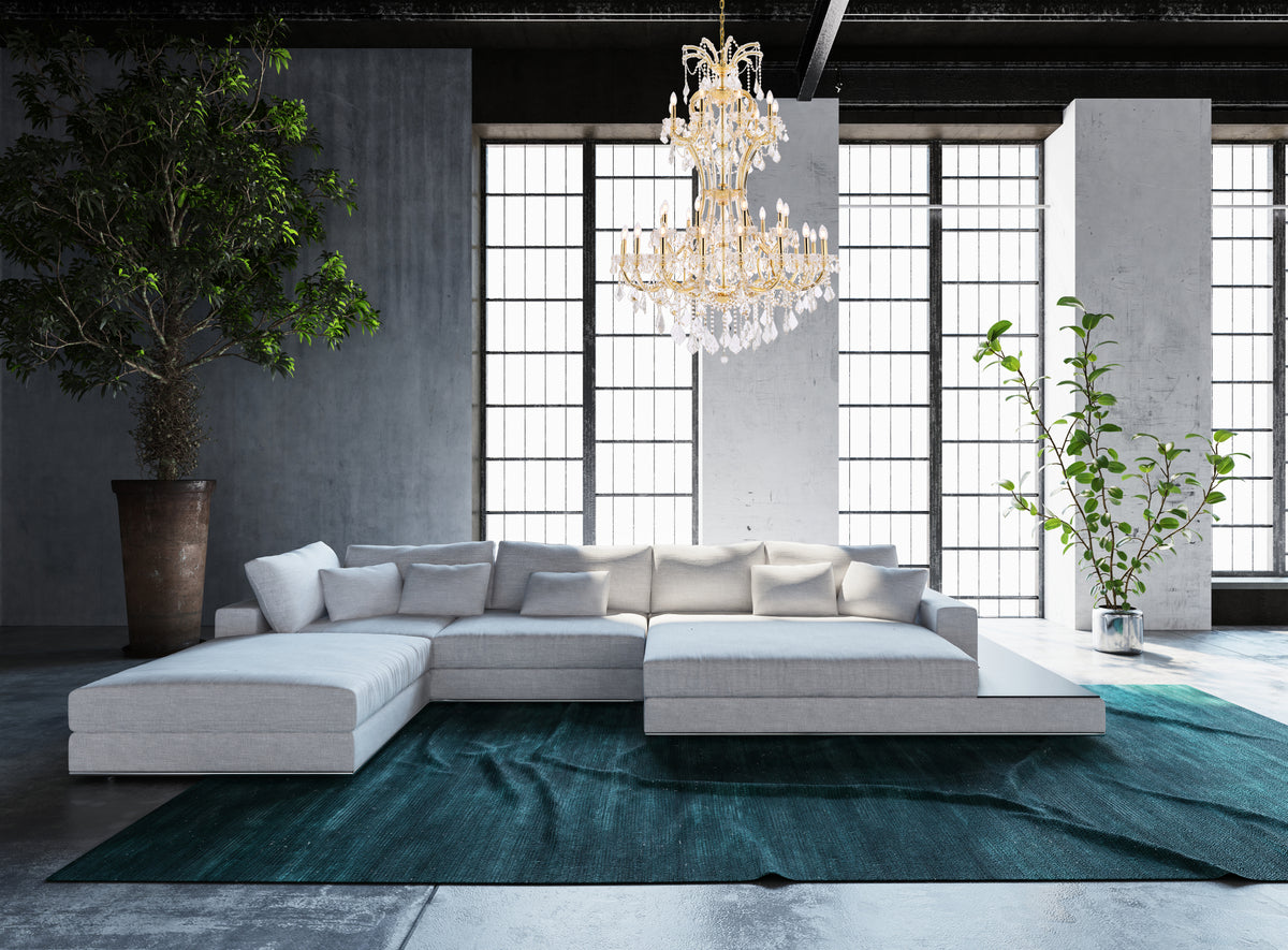 Maria Theresa 36 light Gold Chandelier Clear Royal Cut Crystal