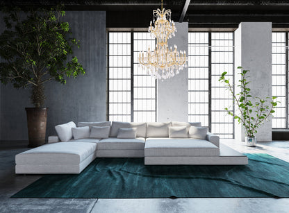 Maria Theresa 36 light Gold Chandelier Clear Royal Cut Crystal