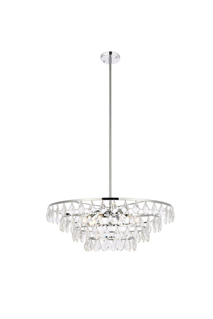 Ella 28 inch pendant in chrome