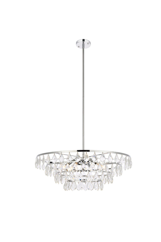 Ella 28 inch pendant in chrome