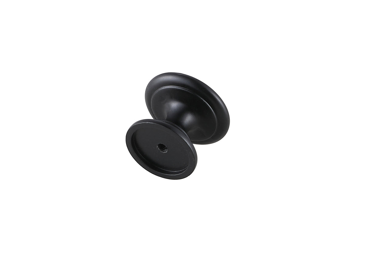 Kaid 1.2" Diameter Matte Black Mushroom Knob Multipack (Set of 10)