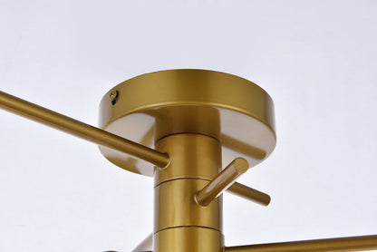 Xavier 3 lights flush mount in brass