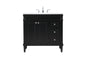 36 inch Single bathroom vanity in black