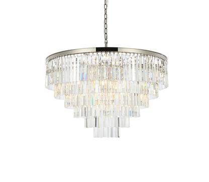 Sydney 33 light polished nickel Chandelier Clear Royal Cut Crystal