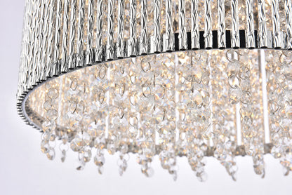 Influx 10 light Chrome Pendant Clear Royal Cut Crystal