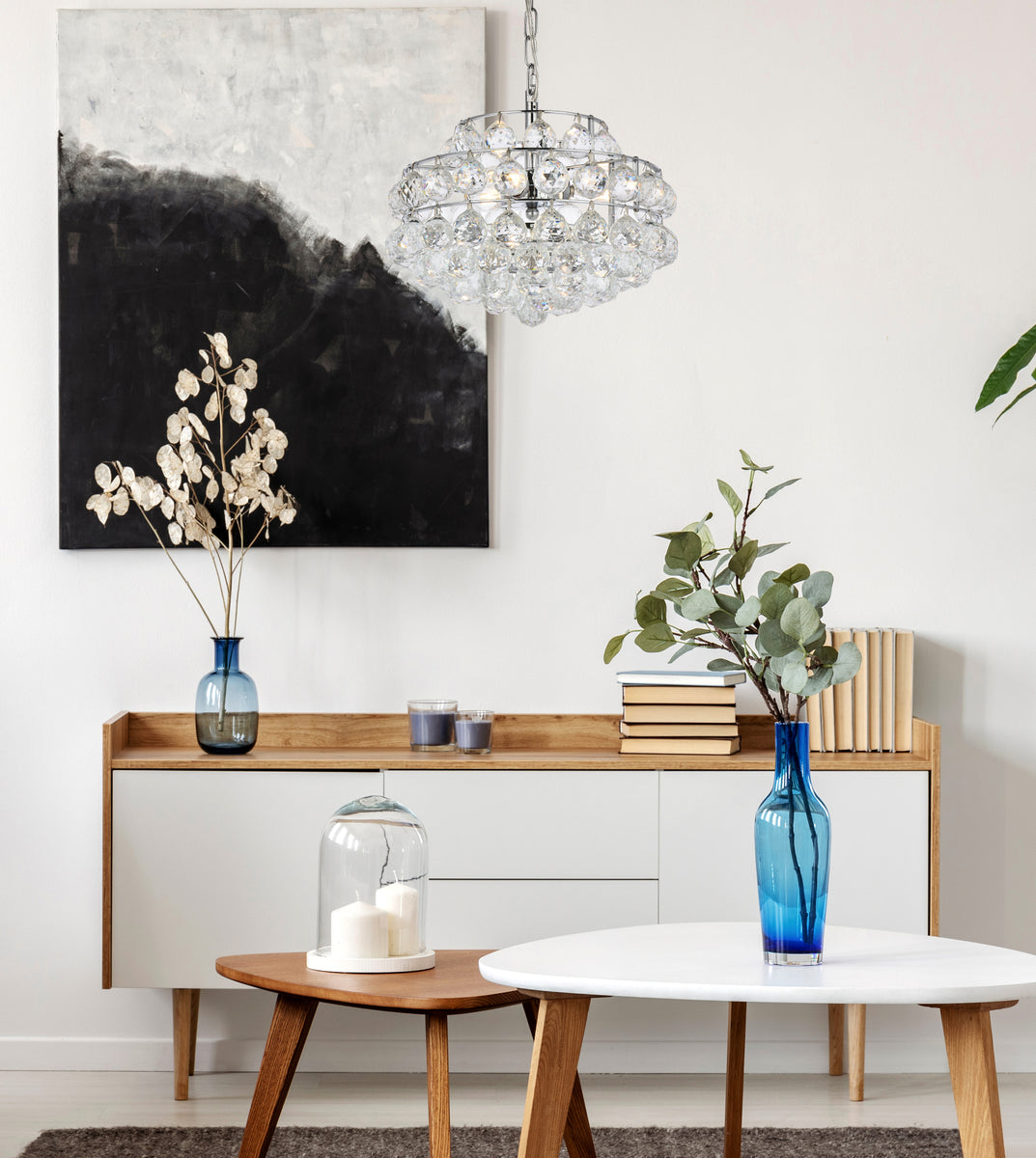 Savannah 14 inch pendant in chrome