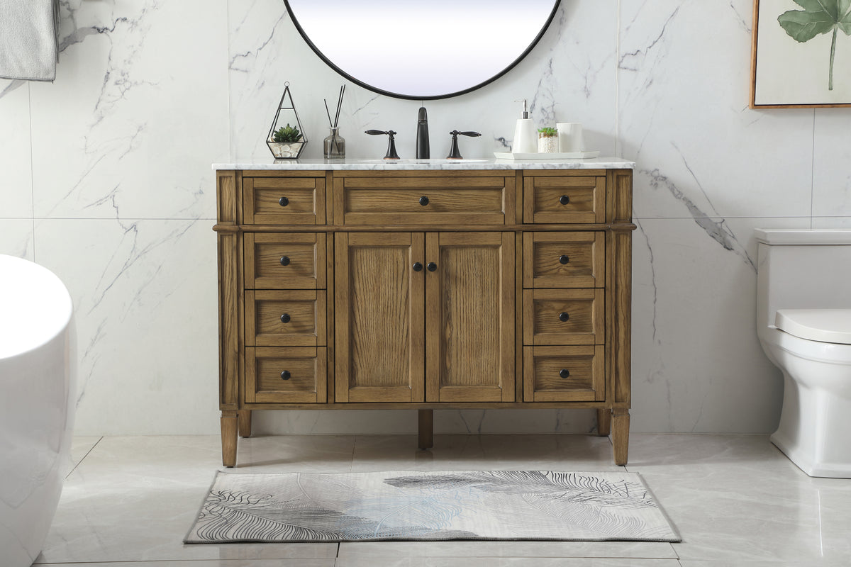 48 inch Single bathroom vanity in driftwood