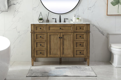 48 inch Single bathroom vanity in driftwood