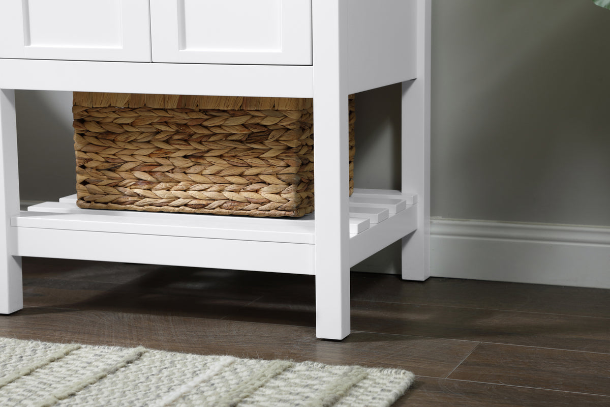24 inch Single bathroom vanity in white