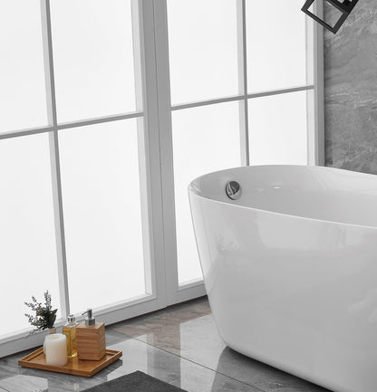 59 inch soaking Single slipper bathtub in glossy white