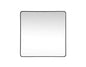 Soft corner metal square mirror 48x48 inch in Black