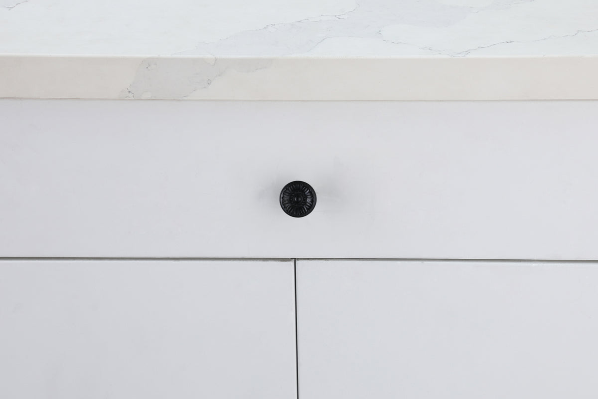 Corio 1.1" Diameter Matte Black Mushroom Knob Multipack (Set of 10)