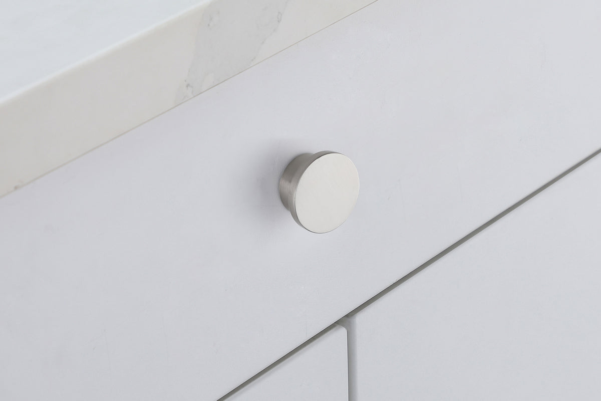 Trovon 1.6" Diameter Brushed Nickel  Oversize Round Knob Multipack (Set of 10)