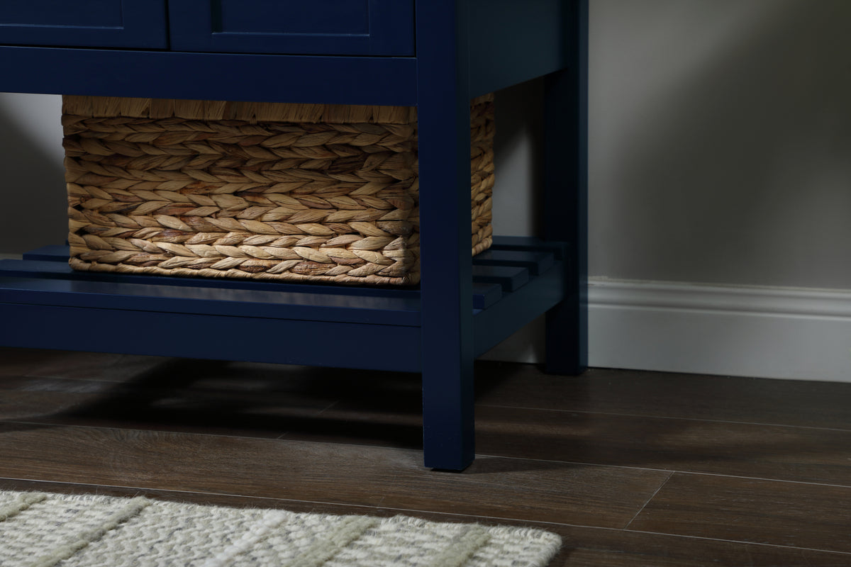 24 inch Single bathroom vanity in blue